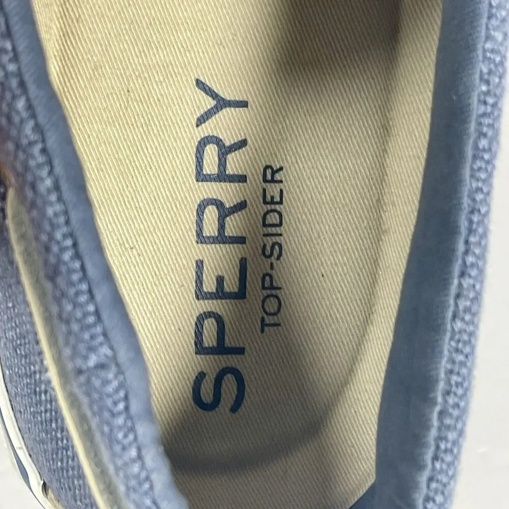 Sperry Top-Sider Men's Blue Canvas Boat Shoes - Size 11.5